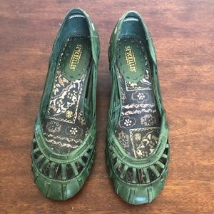 Seychelles Huarache Embroidered Leather Wedge